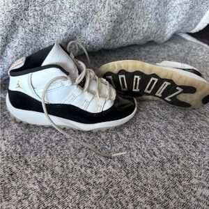 Jordan Kids White and Black Sneakers